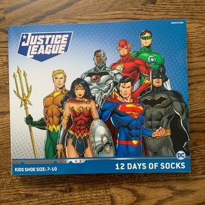 Justice League Kids Socks Shoe Size 7-10